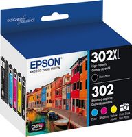 Epson - 302/302XL 5-Pack High-Yield and Standard Capacity Ink Cartridges - Photo Black/Cyan/Magen... - Alternate Views