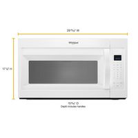 Whirlpool - 1.9 Cu. Ft. Over-the-Range Microwave with Sensor Cooking - White - Alternate Views