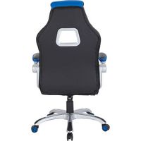 OSP Home Furnishings - Race Gaming Chair - Charcoal Gray/Blue - Alternate Views