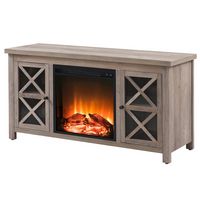 Portland Log Fireplace TV Stand for Most TVs up to 55