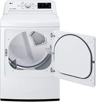 LG - 7.3 Cu. Ft. Gas Dryer with Sensor Dry - White - Alternate Views
