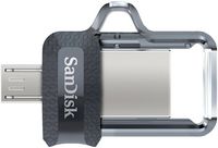 SanDisk - Ultra 256GB USB 3.0, Micro USB Flash Drive - Gray / Transparent - Alternate Views