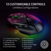 Razer - Basilisk V3 Pro 35K Wireless Ergonomic Gaming Mouse with HyperScroll Tilt Wheel and Chrom... - Alternate Views