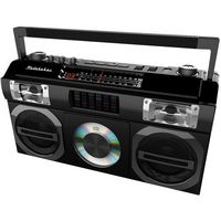 Studebaker - Bluetooth Boombox with FM Radio, CD Player, 10 watts RMS - Black - Alternate Views