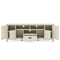 Simpli Home - Burlington SOLID WOOD 72 inch TV Media Stand in Antique White For TVs up to 80 inch... - Alternate Views