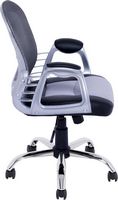 CorLiving - Workspace 5-Pointed Star Leatherette and Mesh Office Chair - Gray/Black - Alternate Views