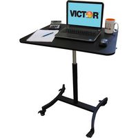 Victor - High Rise Rectangle Polyvinyl Chloride (PVC) Table Desk - Black - Alternate Views