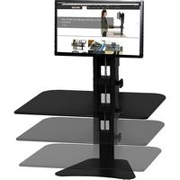 Victor - High Rise Sit-Stand Desk Converter - Black - Alternate Views