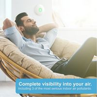 Airthings - Wave  Plus Smart Indoor Air Quality Monitor with Radon Detection - Matte White - Alternate Views