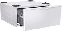 Samsung - Washer/Dryer Laundry Pedestal with Storage Drawer - White - Alternate Views