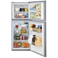 Frigidaire - 10.1 Cu. Ft. Top-Freezer Refrigerator - Brushed Steel - Alternate Views