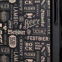 NewAir - 126-Can Beverage Cooler with “Beers of the World” Custom Wrap, Glass Door, Custom, Split... - Alternate Views