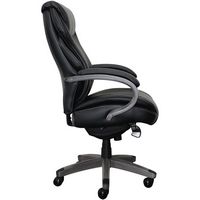 La-Z-Boy - Hyland Bonded Leather & Memory Foam Executive Chair - Gray/Black - Alternate Views