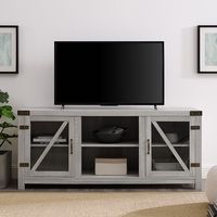 Walker Edison - Rustic Farmhouse TV Stand Cabinet for Most TVs Up to 60