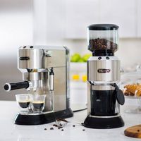 De'Longhi - Dedica 14-Cup Coffee Grinder - Stainless Steel - Alternate Views