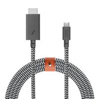 Native Union - 10' External C to HDMI 4k Cable - Zebra - Alternate Views