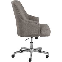 Serta - Leighton Modern Fabric & Memory Foam Home Office Chair - Soft Medium Gray - Alternate Views