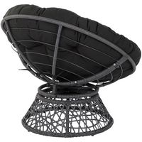 OSP Home Furnishings - Papasan Chair - Black - Alternate Views