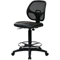 WorkSmart - DC Series Vinyl Drafting Chair - Black - Alternate Views