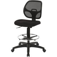 WorkSmart - DC Series Fabric Drafting Chair - Black - Alternate Views