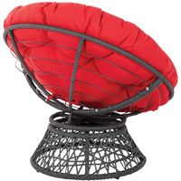 OSP Home Furnishings - Papasan Chair - Red - Alternate Views