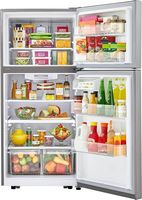 LG - 20.2 Cu. Ft. Top-Freezer Refrigerator - Stainless Steel - Alternate Views
