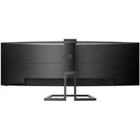 Philips - Brilliance 48.8 LCD Curved Monitor (DisplayPort USB, HDMI) - Textured Black - Alternate Views