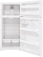 GE - 16.6 Cu. Ft. Top-Freezer Refrigerator - White - Alternate Views