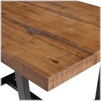 Walker Edison - Rectangular Rustic Solid Pine Wood Table - Rustic Oak - Alternate Views