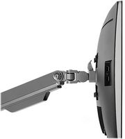 Mount-It! - Dual Monitor Desk Mount w/USB Ports - Silver - Alternate Views