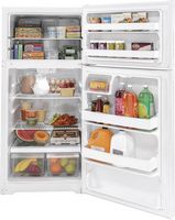 Hotpoint - 15.6 Cu. Ft. Top-Freezer Refrigerator with LED Interior Lighting - White - Alternate Views