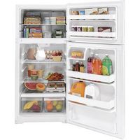 GE - 16.6 Cu. Ft. Top-Freezer Refrigerator - White - Alternate Views