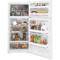 GE - 16.6 Cu. Ft. Top-Freezer Refrigerator with LED Interior Lighting - White - Alternate Views