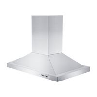 ZLINE - 30 inches - Externally Vented - Island Range Hood - Stainless Steel - Alternate Views