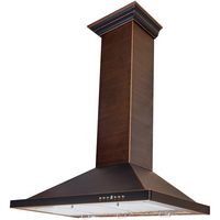 ZLINE - 30 inches - Externally Vented - Wall Range Hood - Hand Hammered Copper - Alternate Views