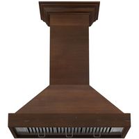 ZLINE - 36 inches - Externally Vented - Wall Range Hood - Walnut/Antigua - Alternate Views