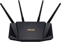 ASUS - AX3000 Dual-Band WiFi 6 Wireless Router with Life time internet Security - Black - Alternate Views