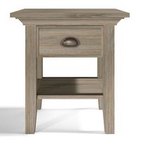 Simpli Home - Redmond SOLID WOOD 19 inch Wide Square Transitional End Table in Distressed Grey - ... - Alternate Views