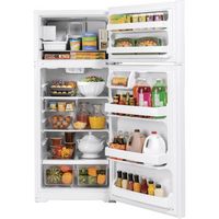 GE - 17.5 Cu. Ft. Top-Freezer Refrigerator - White - Alternate Views