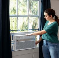 GE - 700 Sq. Ft. 14,000 BTU Smart Window Air Conditioner with WiFi and Remote - White - Alternate Views