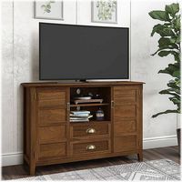 Simpli Home - Burlington Solid Wood 54 inch Wide Transitional TV Media Stand For TVs up to 60 inc... - Alternate Views