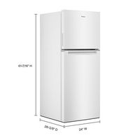 Whirlpool - 11.6 Cu. Ft. Top-Freezer Counter-Depth Refrigerator - White - Alternate Views