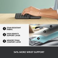 Logitech - ERGO K860 Ergonomic Full-size Wireless Keyboard for Windows and Mac with Palm Rest - B... - Alternate Views