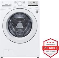 LG - 4.5 Cu. Ft. High Efficiency Stackable Front-Load Washer with 6Motion Technology - White - Alternate Views