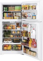 GE - 21.9 Cu. Ft. Top-Freezer Refrigerator with Garage Ready Performance - White - Alternate Views