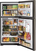 GE - 19.2 Cu. Ft. Top-Freezer Refrigerator - Slate - Alternate Views