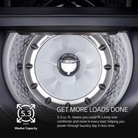 LG - 5.3 Cu. Ft. High Efficiency Smart Top Load Washer with TurboWash3D Technology - Matte Black - Alternate Views