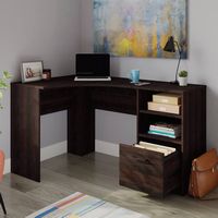 Sauder - Beginings Corner Computer Desk with File Drawer - Cinnamon Cherry - Alternate Views
