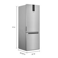 Whirlpool - 12.7 Cu. Ft. Bottom-Freezer Counter-Depth Refrigerator - Stainless Steel - Alternate Views