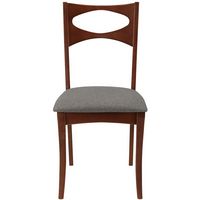 Walker Edison - Mid-Century Modern Foam & Linen Fabric Dining Chairs (Set of 2) - Acorn - Alternate Views